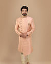 alt message - Manyavar Men Glamorous Pink Sherwani Suit image number 2